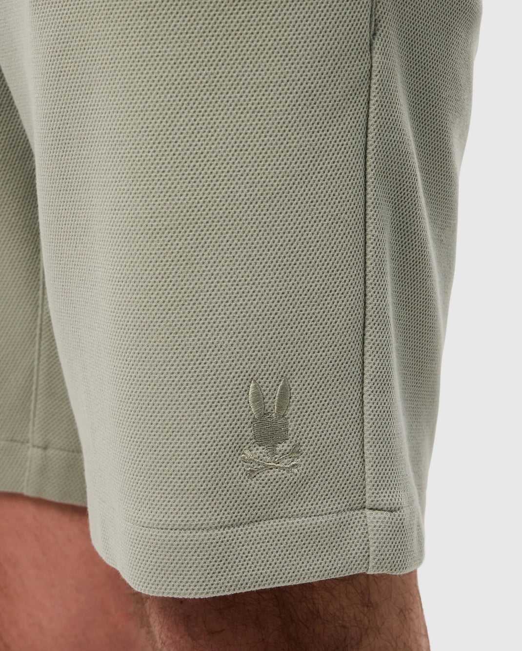 Short Psycho Bunny Shiro Knit Honeycomb Short Seagrass Homme | WBT-78767667